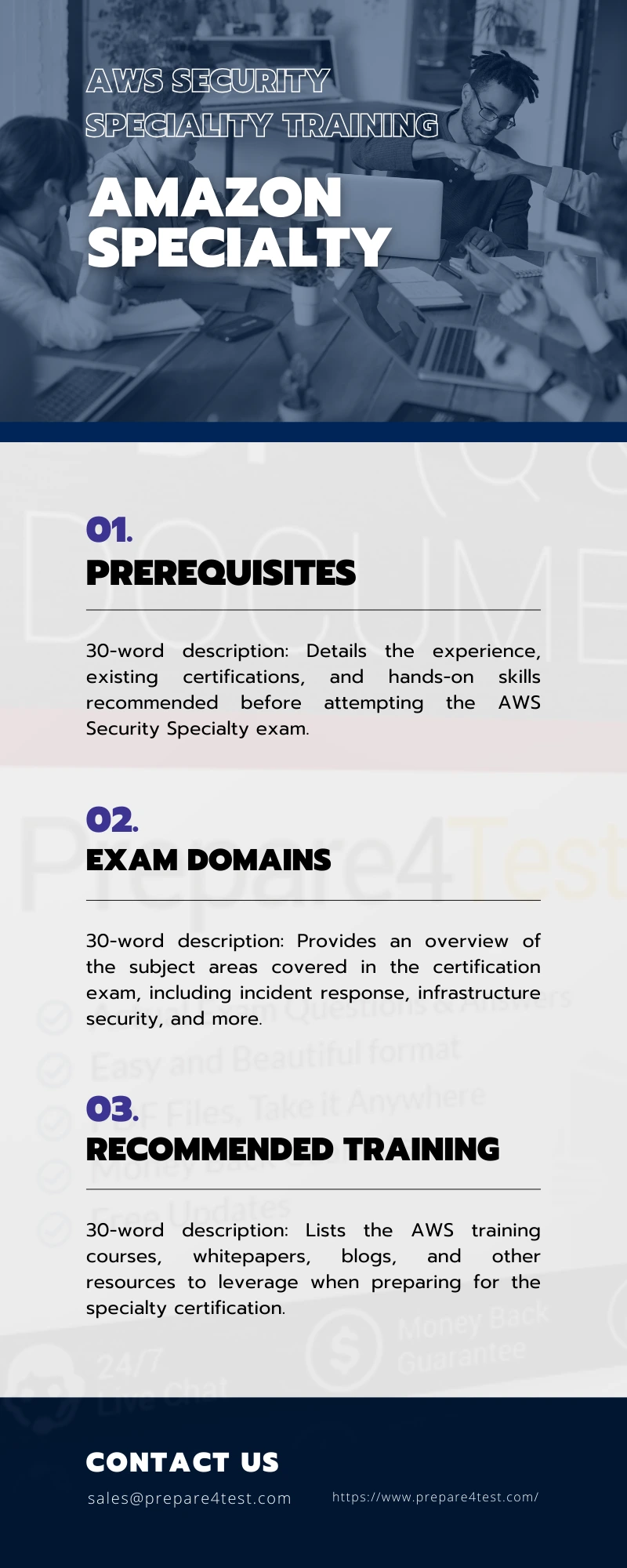 AWS Security Speciality Training infograph