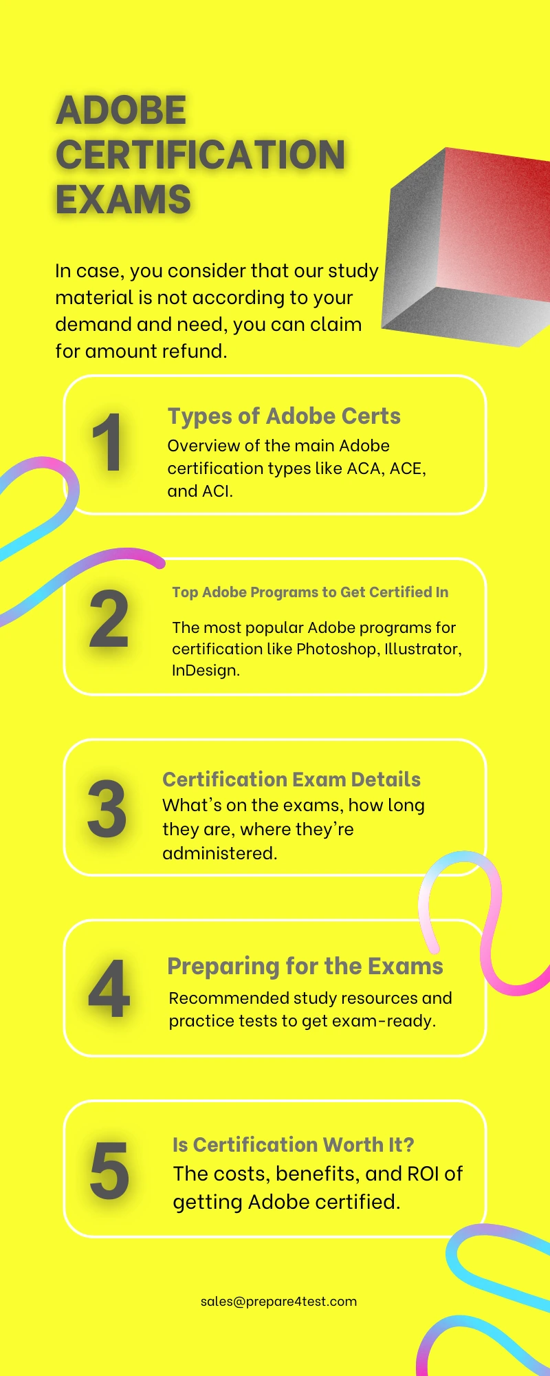 Adobe Certification Exams Infographic