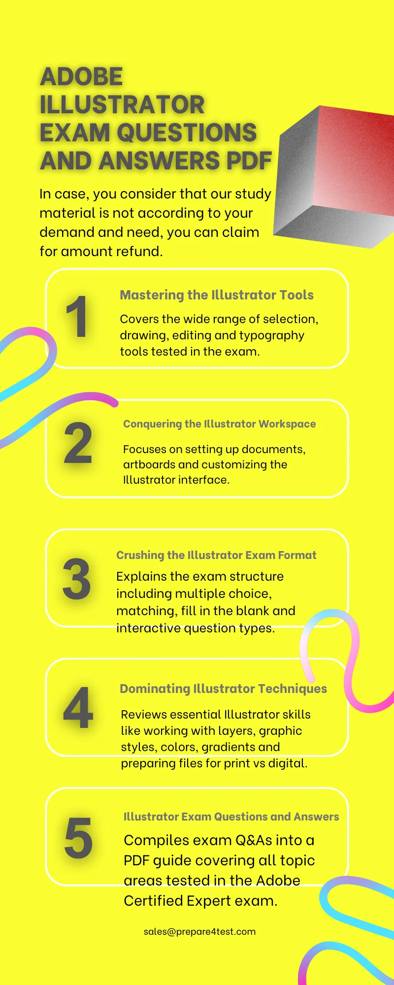 Adobe Illustrator Exam Questions and Answers PDF Infographic