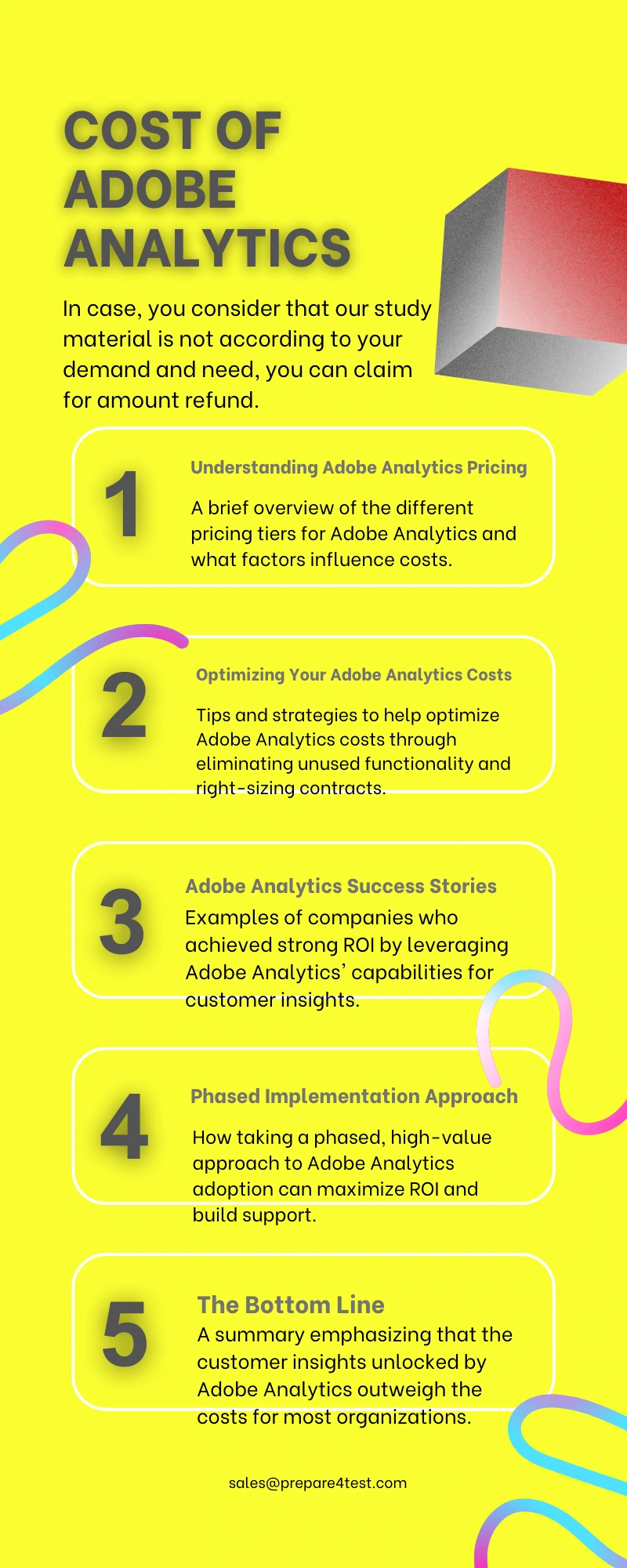 Cost Of Adobe Analytics Infographic