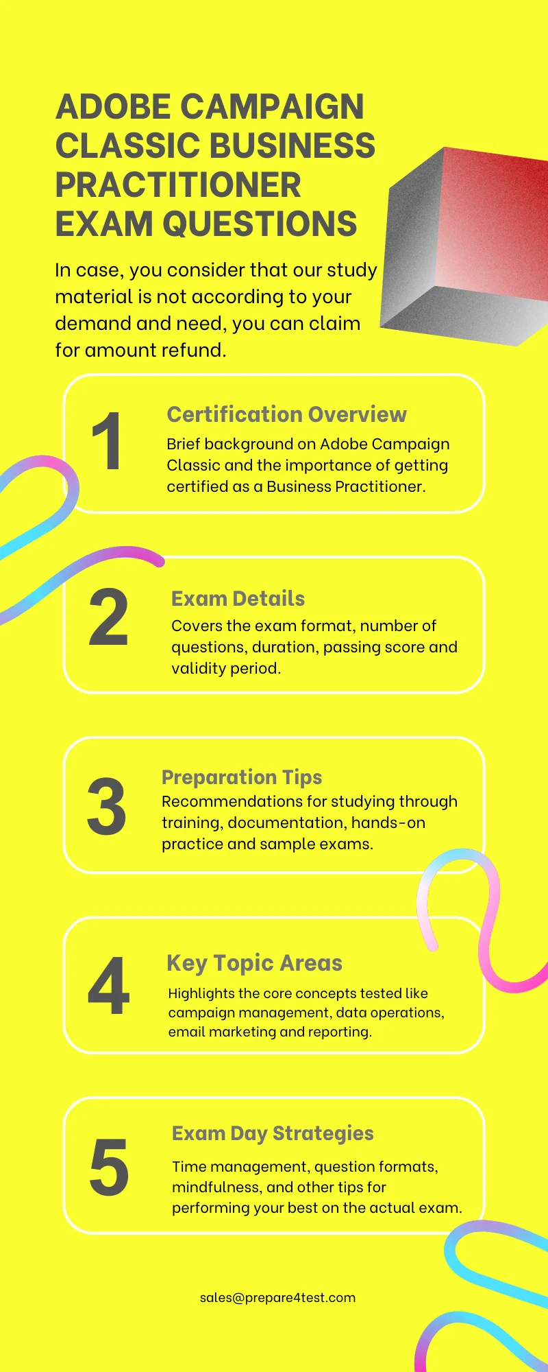 Adobe Campaign Classic Business Practitioner Exam Questions Infographic